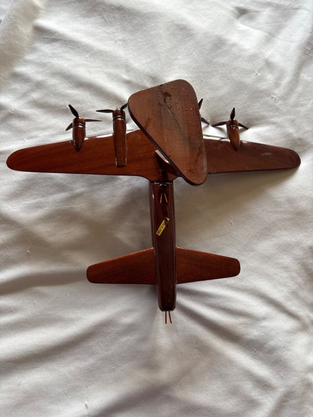 Handcrafted Wooden Airplane Model With Polished Finish Made In Vietnam - Picture 15 of 16